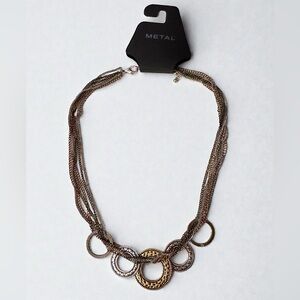 Tri-Tone Multi-Chain Tribal Inspired Necklace - Metal by Kohl’s